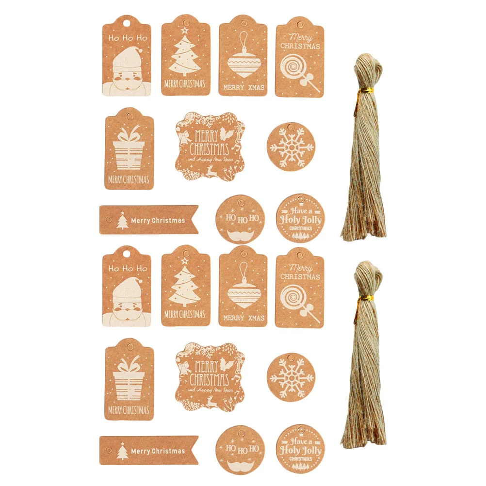 

200PCS 2021 Christmas Hanging Kraft Paper for Home Mall Party