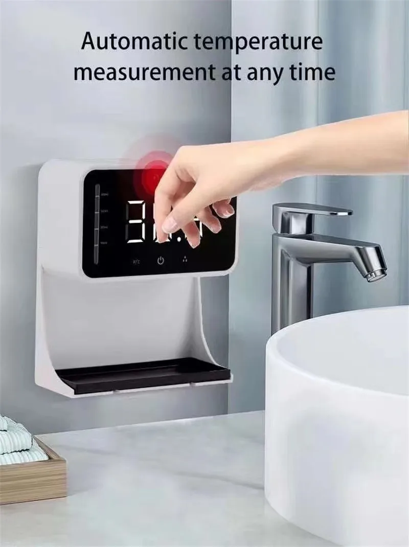 

Автоматический диспенсер для мыла, инфракрасный диспенсер для мытья рук бесплатно, датчик дезинфицирующего средства для рук, термометр, все в одном, измерительная машина, домашние инструменты