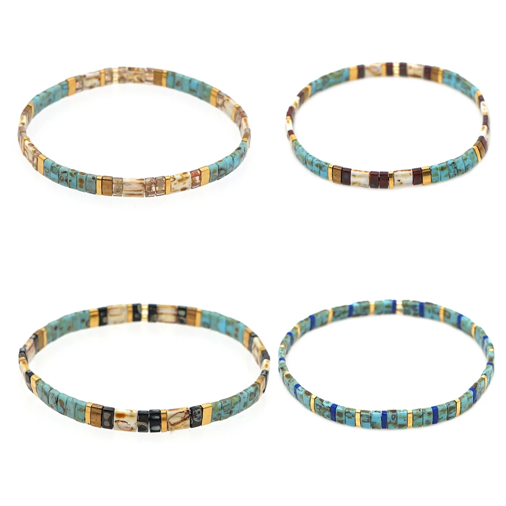 

Go2boho Miyuki Tila Beads Bracelets For Women Vintage Beaded Bracelet Men's Jewelry Gift Stretch Pulseras Accesorios