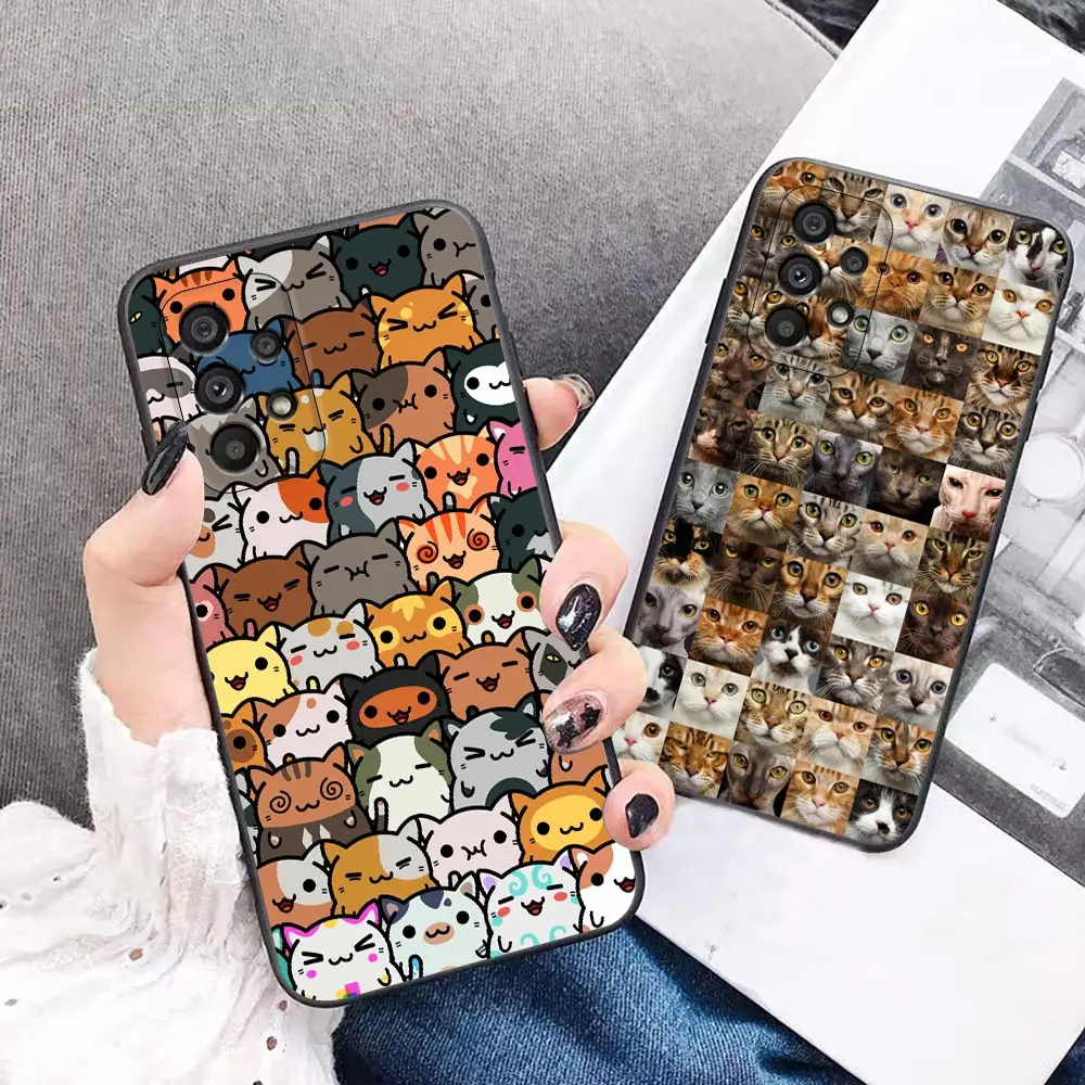 

Cute Funny Crying Cat Funda Case For Samsung A90 A80 A73 A71 A70 A53 A52 A51 A50 A42 A33 A32 A30 A22 A21S A14 A12 A10 5G Case