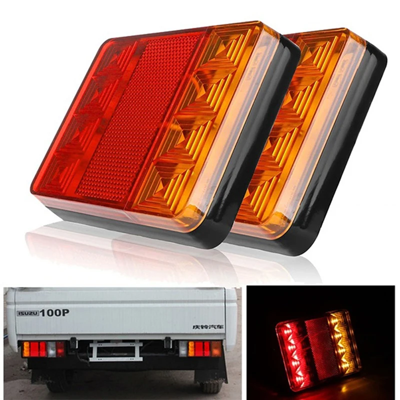 

Hot Sale Car Truck LED Rear 12V Lights Rear Lamps Waterproof TailightTail Light Warning Parts For Trailer Caravans DC