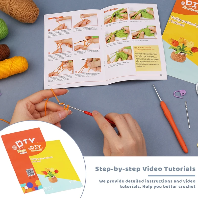 DIY &quotтюльпан&quot полная фотография с вязаным планшетом плюшевая кукла легко