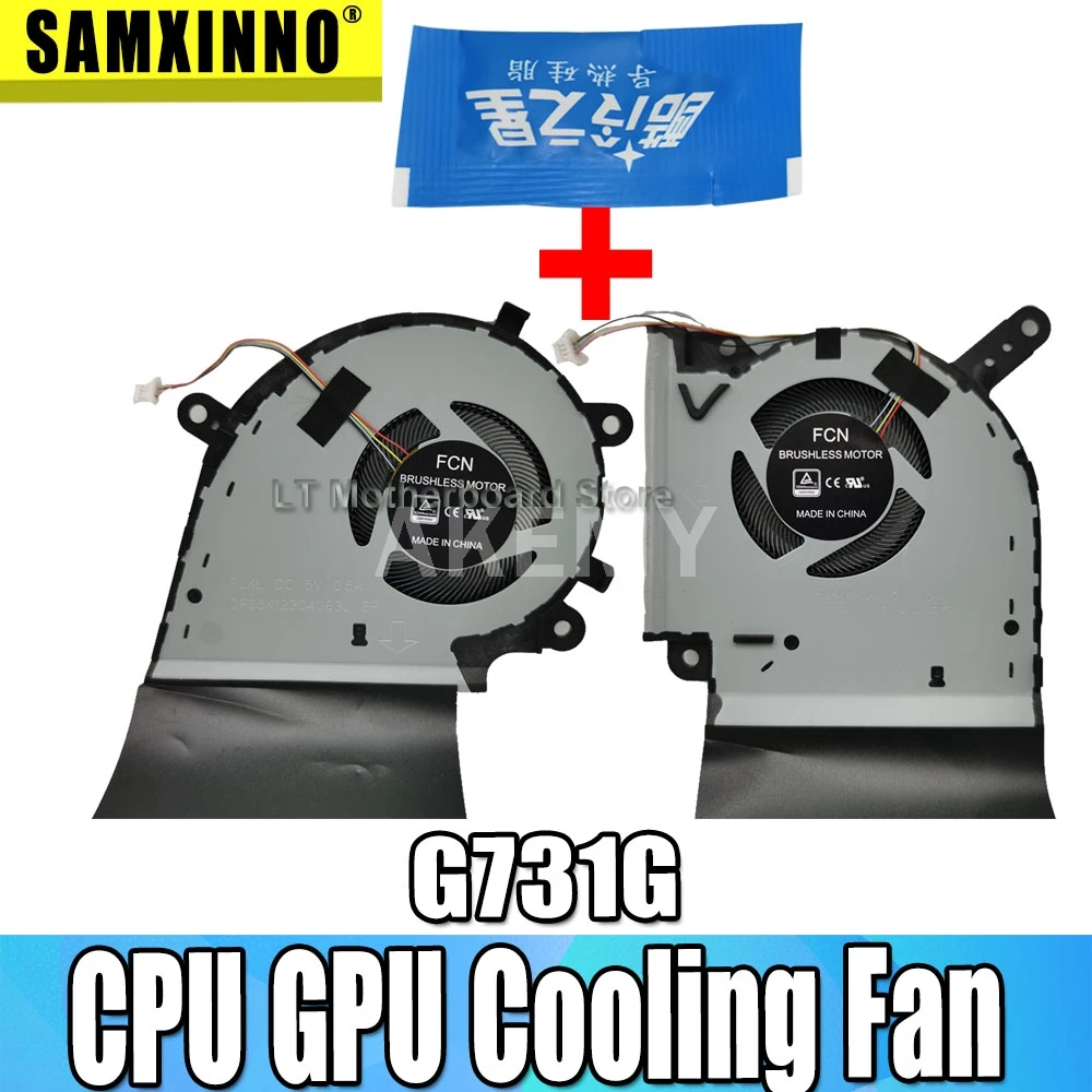 

Akemy Новый охлаждающий вентилятор для Asus ROG Strix Hero III G731G G731GV G731GW G731GV-EV106T Series CPU GPU охлаждающий вентилятор Радиатор для ноутбука