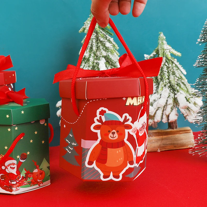 Рождественская коробка для яблок Санта-Клаус Конфеты Шоколад Подарочная