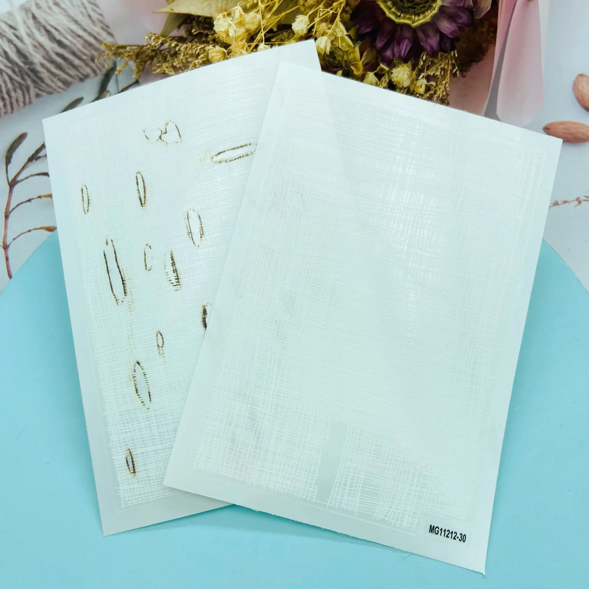 

New Simple and Elegant Hole Linen Pattern Nail Sticker Self-adhesive Transfer Sticker 3D Slider DIY Nail Sticker Decoration