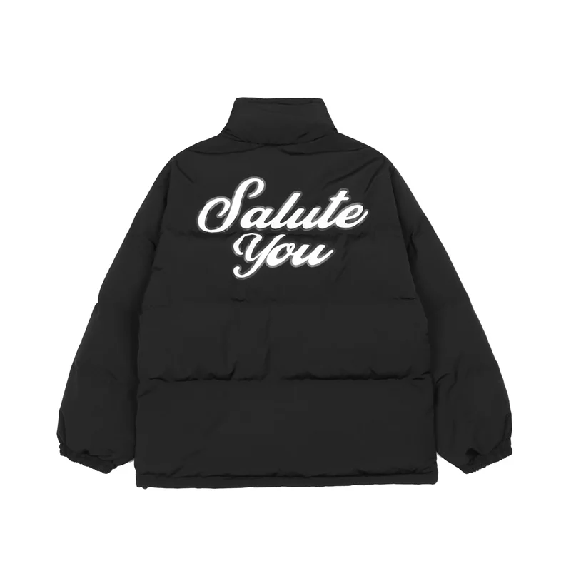 

Winter Jacket Printed Funny Gesture Parka Coat Men Casual Fashion Parka Warm Cozy Coats Streetwear Couple Fashion Jacket Men