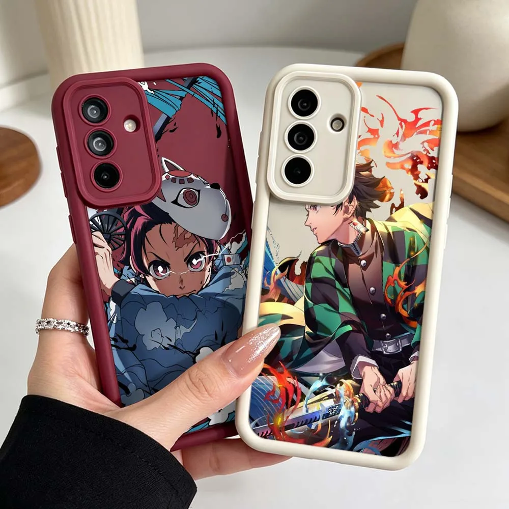 Фото Чехол для телефона Demon Slayer Kimetsu no Yaiba для Samsung Galaxy A71 A57 A56 A55 A54 A53 A52s A17 A16 A06, силиконовый чехол с рисунком Eye Ladder №2