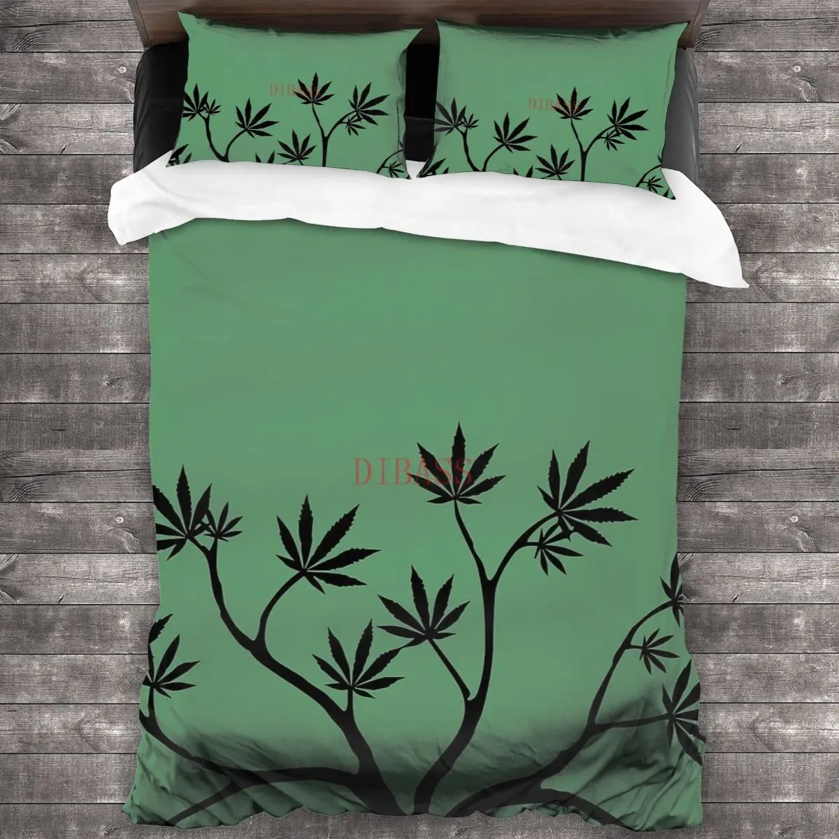 

Its Just Green Bro - Black Version Soft Microfiber Comforter Set with 2 Pillowcase Quilt Cover With Zipper Closure