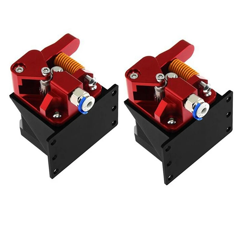 

2X Cr10 Pro Aluminum Dual Gear Extruder Kit For Cr10s Pro Reprap Prusa I3 1.75Mm Drive Feed Double Pulley Extruder