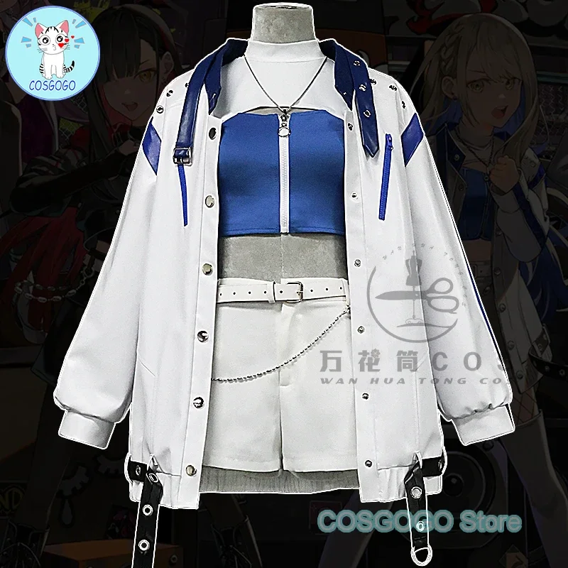 COSGOGO [На складе] Shiraishi An/Azusawa Kohane Косплей Костюм PJSK Project Sekai Пальто Юбка Униформа