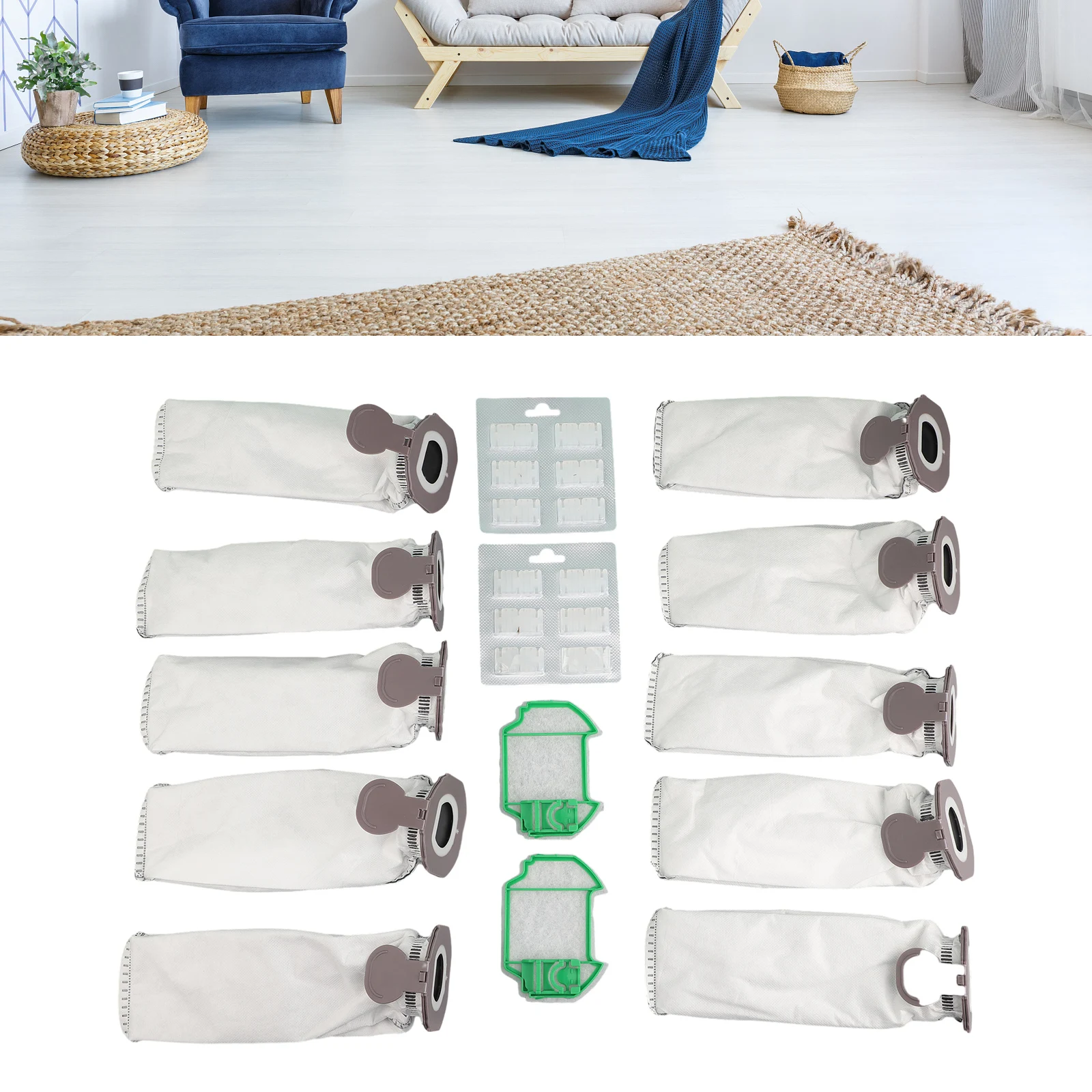 

Dust Bag Set For Vorwerk For Kobold VK7 FP7 Cordless Vacuum Cleaner Dust Bags With Pre-filters Livingroom Home Tool Accessories