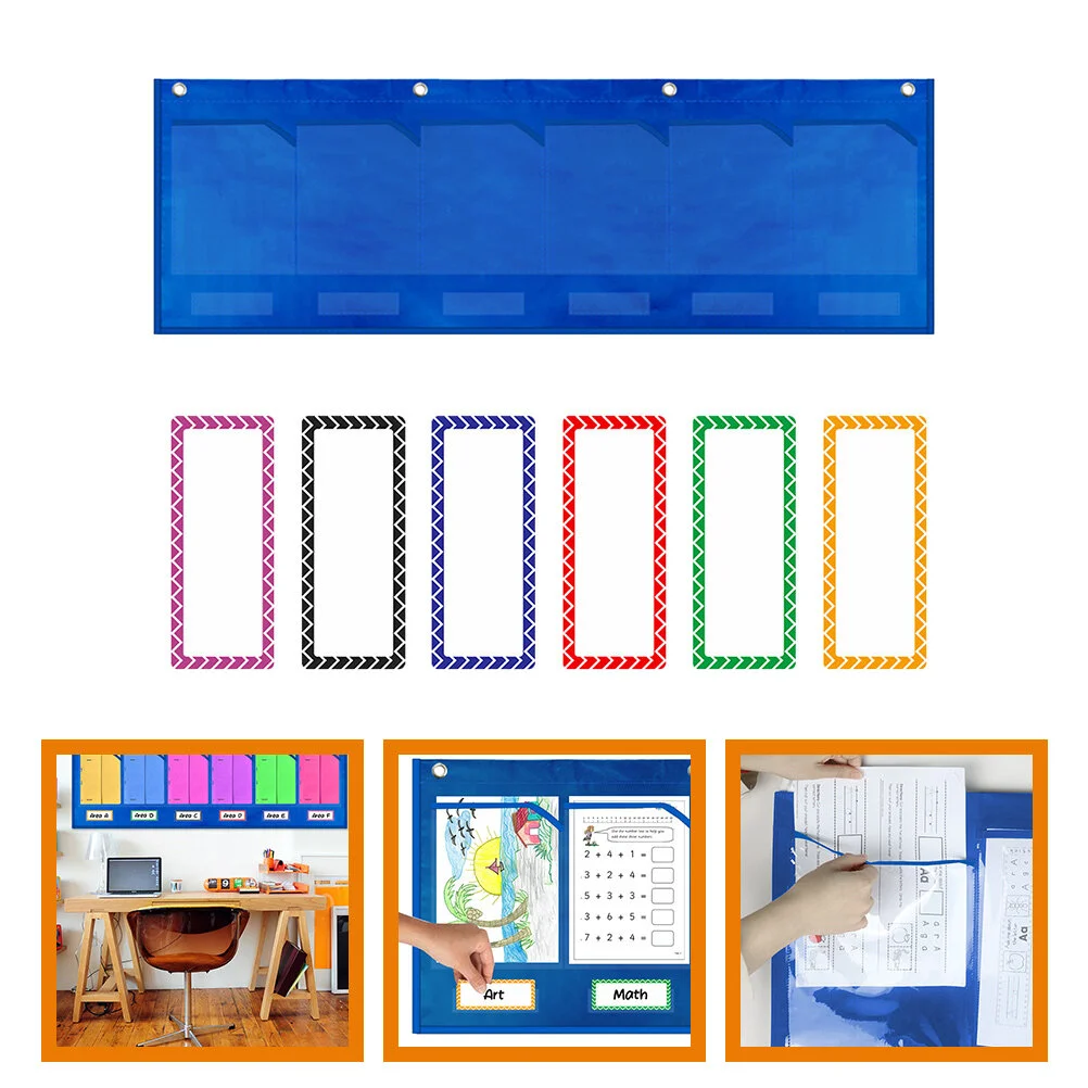 

Вешалка для пальто, настенный органайзер из ПВХ с синей этикеткой для хранения, креативный офисный шкаф