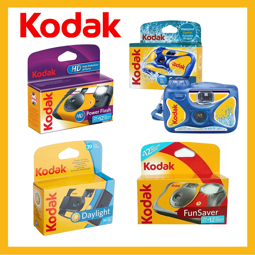 

Одноразовая пленочная камера одноразового использования Kodak, фотографии экспозиции 27/39 (дневной свет/Мощная Вспышка HD/водонепроницаемая/FunSaver)