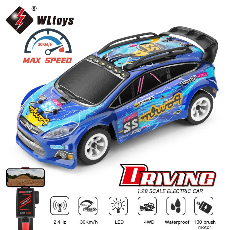 WLtoys 284010 1:28 4WD RC Car with LED Lights 2.4G Radio Remote Control Car Off-Road Drift Monster Trucks Toys for Kids 2023 New