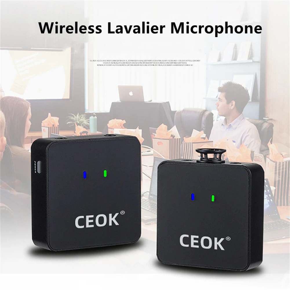

Wireless Lavalier Microphone Transmitter Receiver Kit For Phone Interview Camera Video Recording Live Streaming Wireless Mic