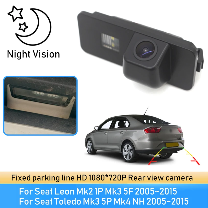 

Night Vision Rear View Reversing Camera Car Back up Camera HD CCD For Seat Leon Mk2 1P Mk3 5F Toledo Mk3 5P Mk4 NH 2005~2015