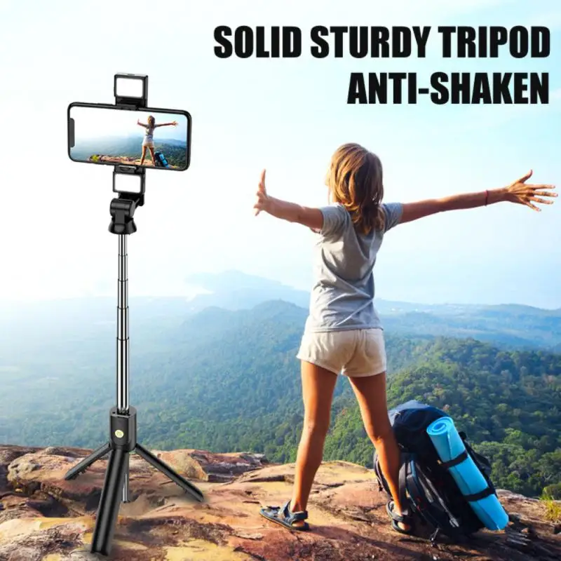 

Wireless Telescopic Selfie Stick 360 ° Rotation Foldable Tripod Replenishment Lamp Tripod Selfie Stick New Portable