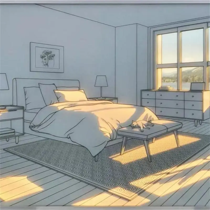 

INS светодиодный декоративная фотография, прикроватная картина, в японском стиле аниме, креативная современная Имитация солнечного света, рисунок, ночная фотография, подарок