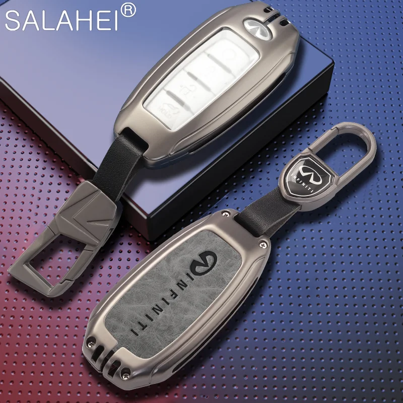 

Car Key Fob Case Cover Holder Shell For Infiniti Q50L Q70L QX50 QX60 Q60 Q70 EX35 FX35 FX45 FX50 EX37 EX25 2020 2021 Keychain