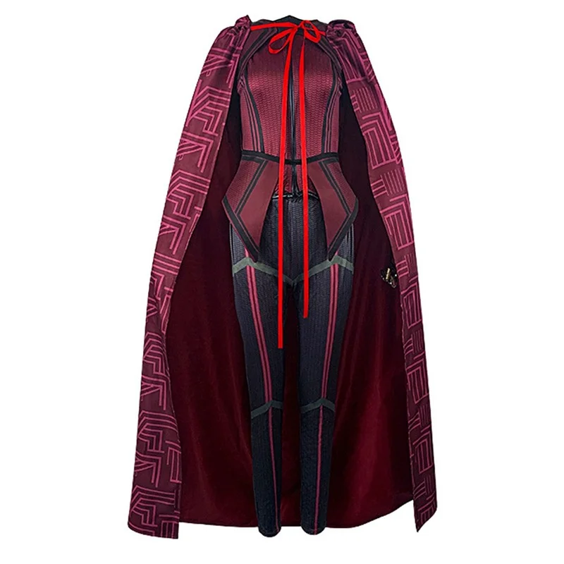 

Movie Wanda Vision Scarlet Witch Cosplay Costume Outfits Women Adult Cloak Top Pants Halloween Carnival Costumes Maximoff