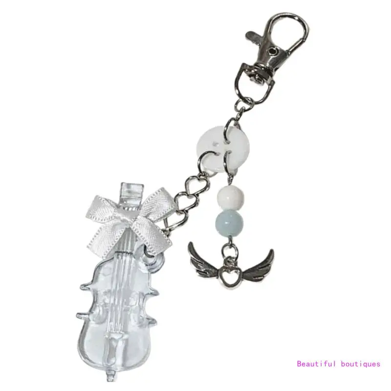 Виолончель с бантом из бисера очаровательные брелки милый кулон подвеска