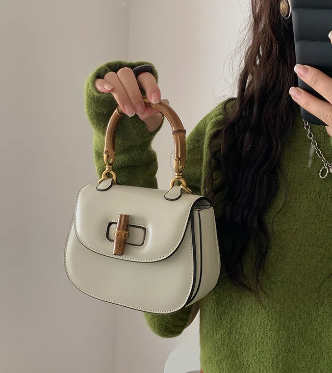 

Bamboo Saddle Bag Small Bag Women's Bag 2022 New Fashion Handbag Shoulder Bag Messenger Bag