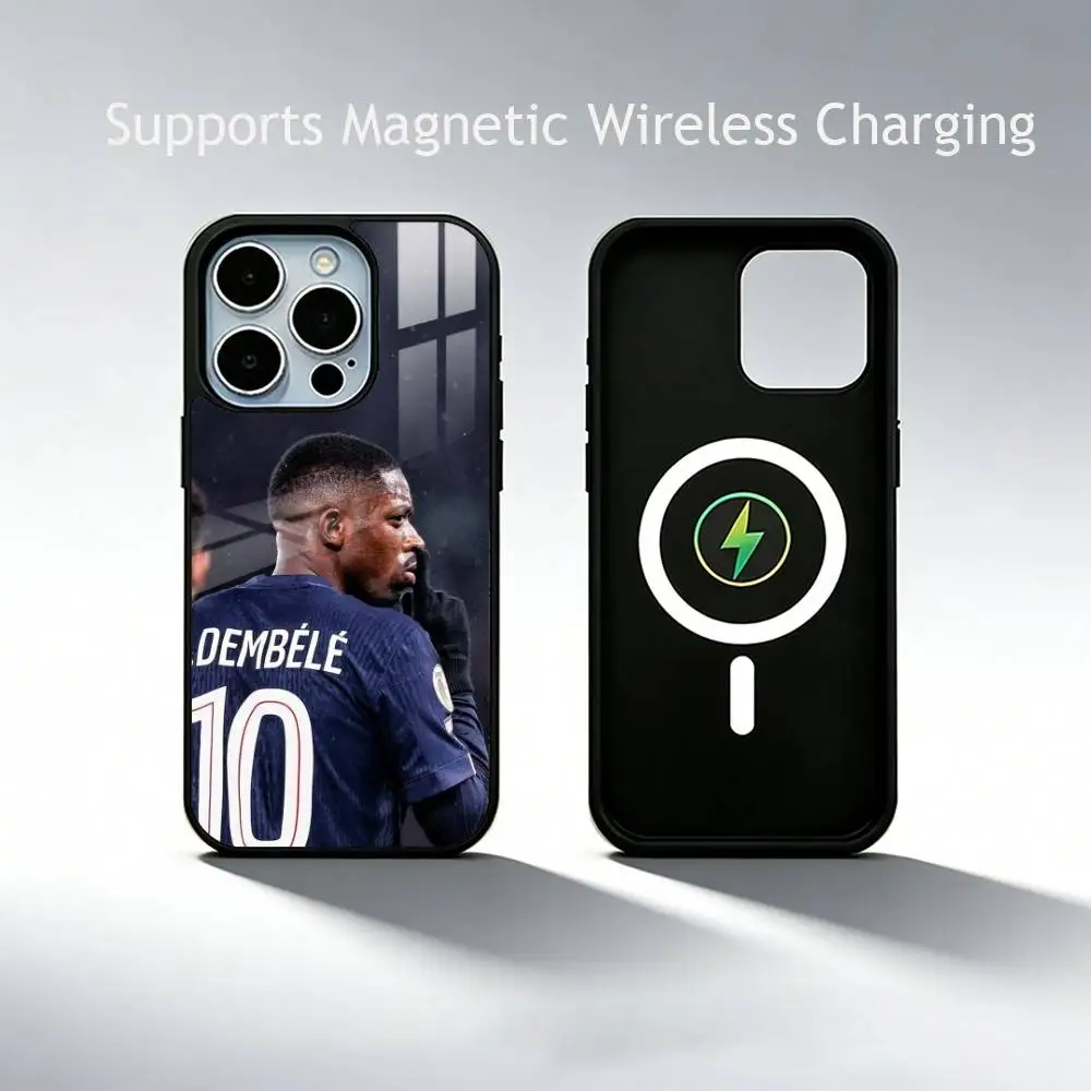 Фото Чехол для телефона Football for Dembele для iPhone 17, 16, 15, 14, 13, 12, 11 Plus, Pro с поддержкой магнитной беспроводной зарядки №4