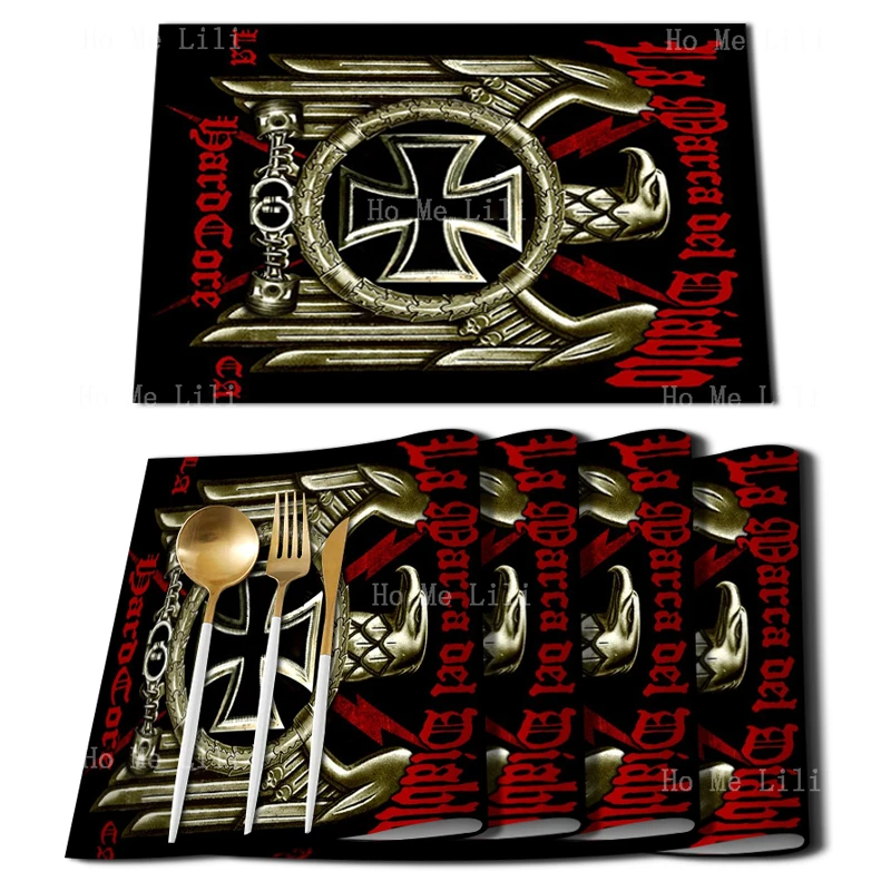 

An Eagle Possessed By A Cross And Red Lightning Placemats For Dining Table