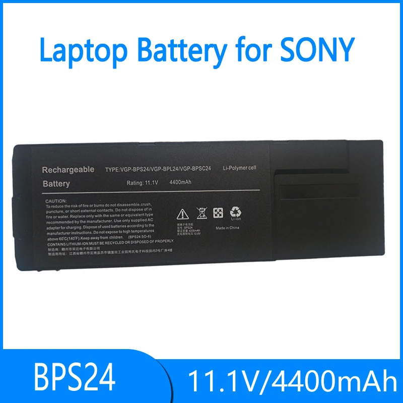 Фото VGP-BPS24 BPL24 BPSC24 Laptop Battery 4400MAH Replacement for SONY Vaio SA SB SC SD VPCSA VPCSD Notebook OEM Factory 11.1V 49WH №1