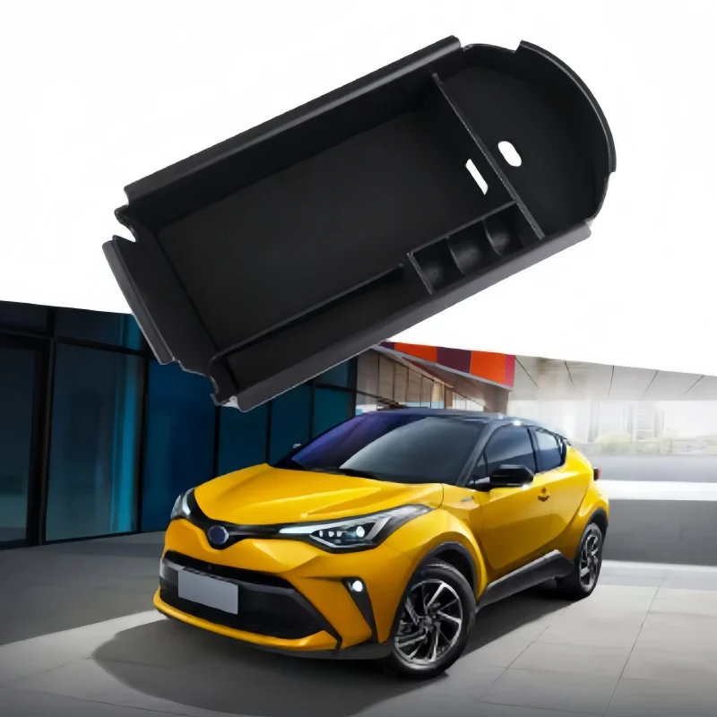 Фото Для Toyota CH-R CHR 2016-2023 органайзер центральный консольный органайзер лоток автомобильные аксессуары консоль подлокотник ящик для хранения №2