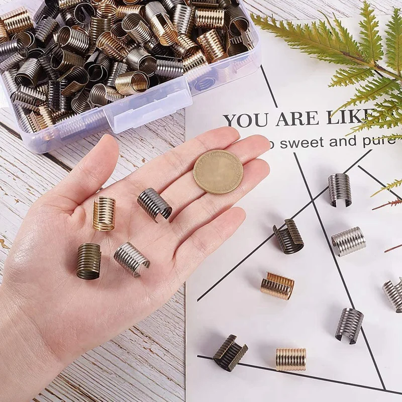 

200 шт., зажимы для кожаного шнура