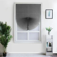 self adhesive diy pleated blinds folding non woven curtains for kitchen balcony shades home blackout blinds for windows decor