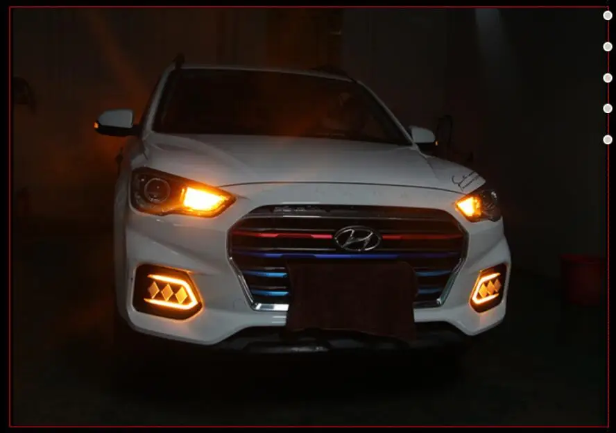 Фото Фара-бампер для Hyundai IX35, дневные ходовые огни (DRL) 2018-2019 г., автомобильные аксессуары, светодиодная фара, противотуманная фара для Tucson №2