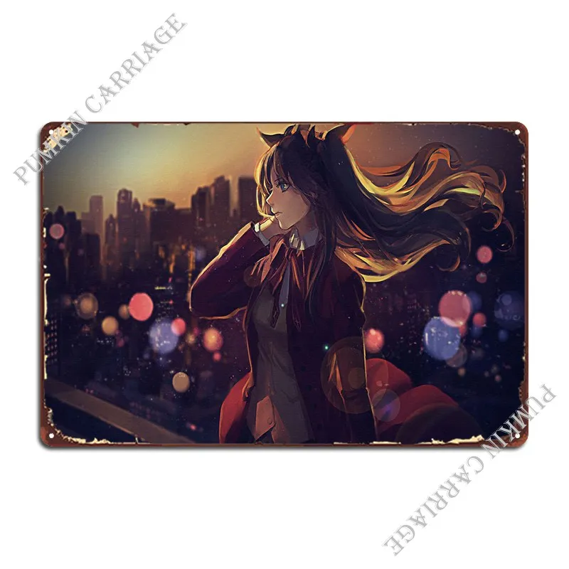 

Металлическая надпись "Fate Stay Night", настенная роспись, железная стена, декор для клуба, жестяной плакат