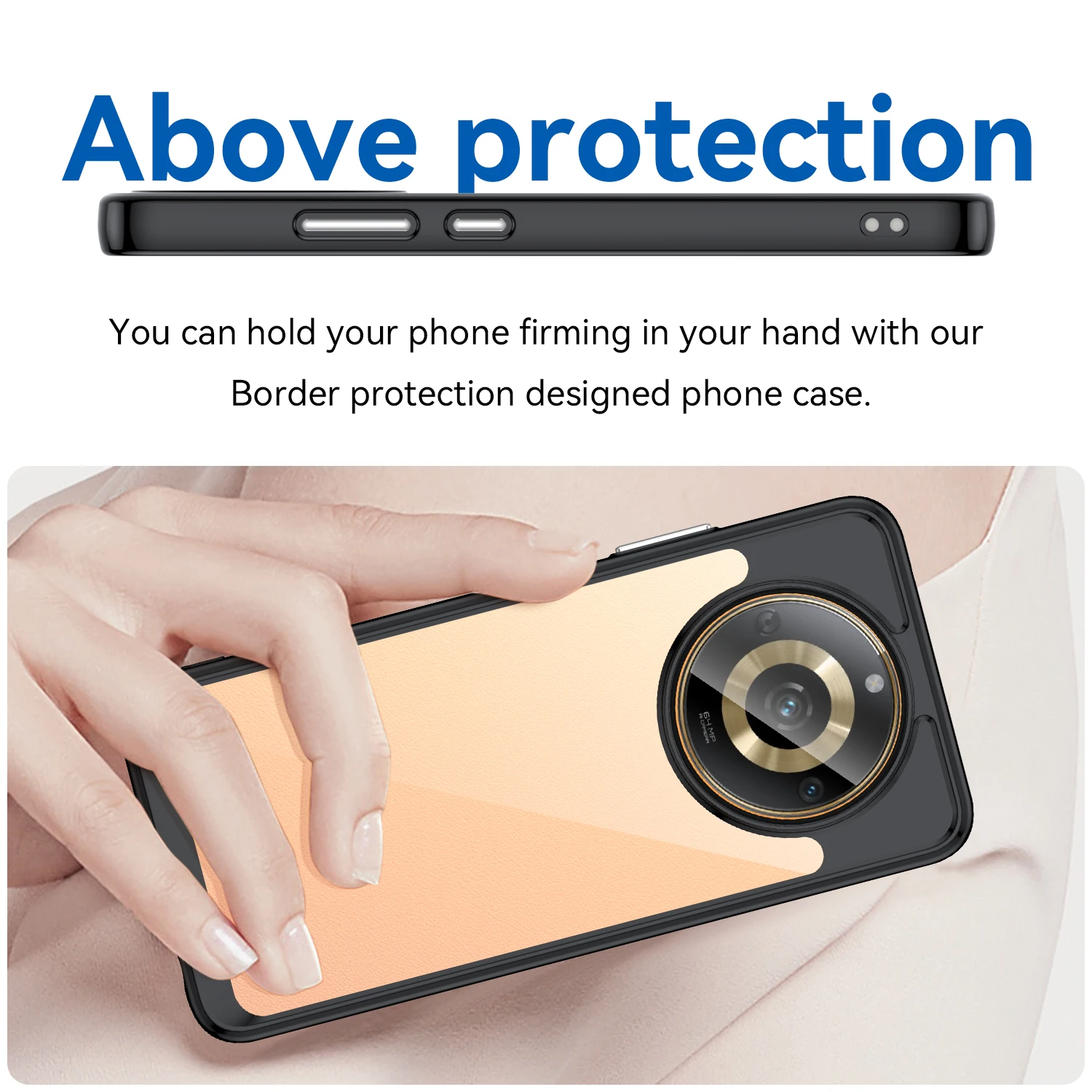 Жесткий полупрозрачный противоударный чехол для Realme Narzo 60