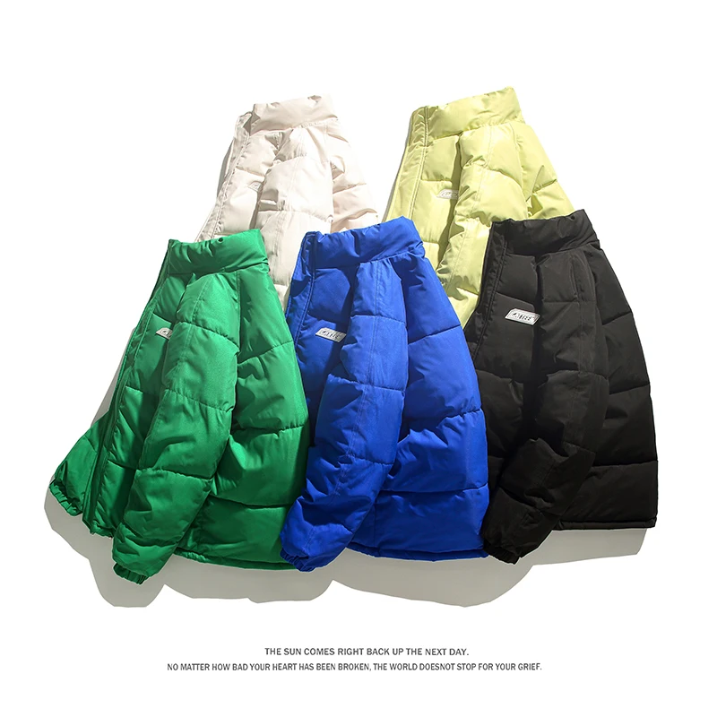 Men's Winter New Thick Tide Brand Cotton-padded Jacket Youth Winter Coat Hooded Down Cotton-padded Jacket Seven Colors Optional