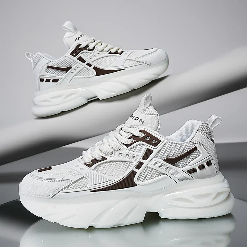 2024 новые мужские роскошные кроссовки на платформе модные дышащая мужская обувь