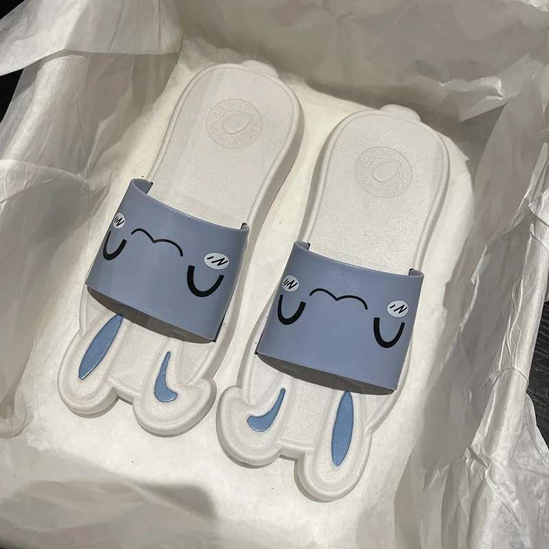 Cuddy Panda Women Slippers 2023 New Summer Outdoor Slipper Kawaii Cartoon Paw Ladies Sandals Girls Cute Rabbit Shoes Slides