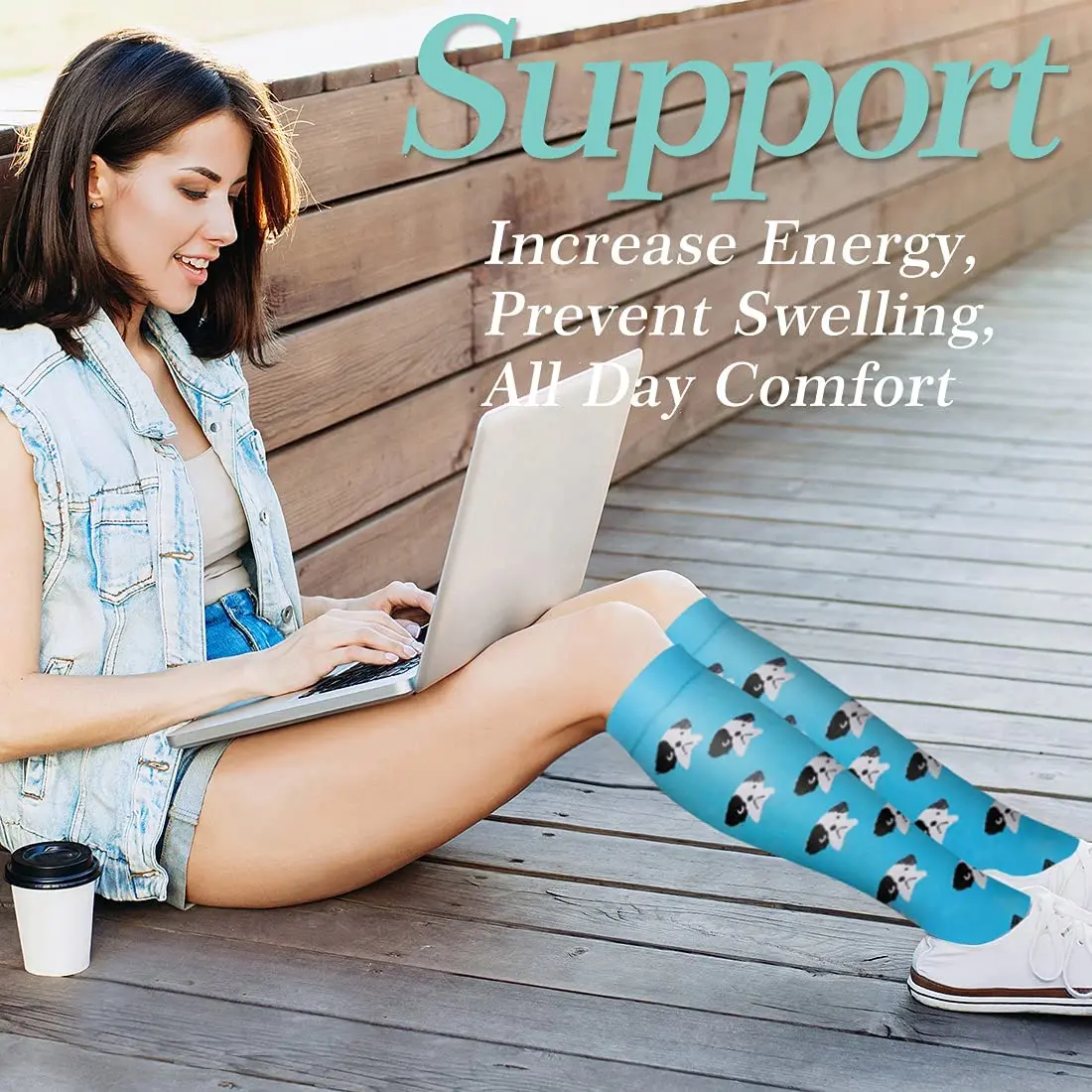 Knee High Stockings Blood Circulation Promotion Slimming Compression Socks Anti-Fatigue Comfortable Big Size Men and Women Socks