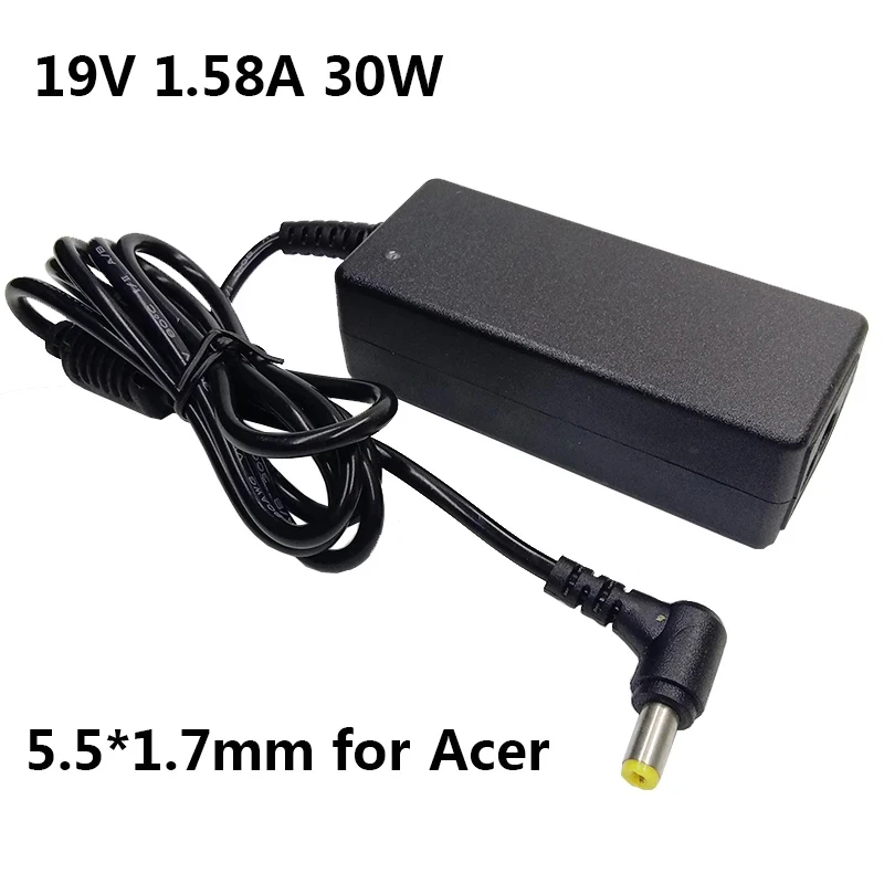 

19V 1.58A 30W 5.5*1.7mm AC Power Adapter Supply Charger for Acer Aspire One D255 D255E D260 ZG5 ZG8 ZA3 KAV60 NAV50 D250 D150