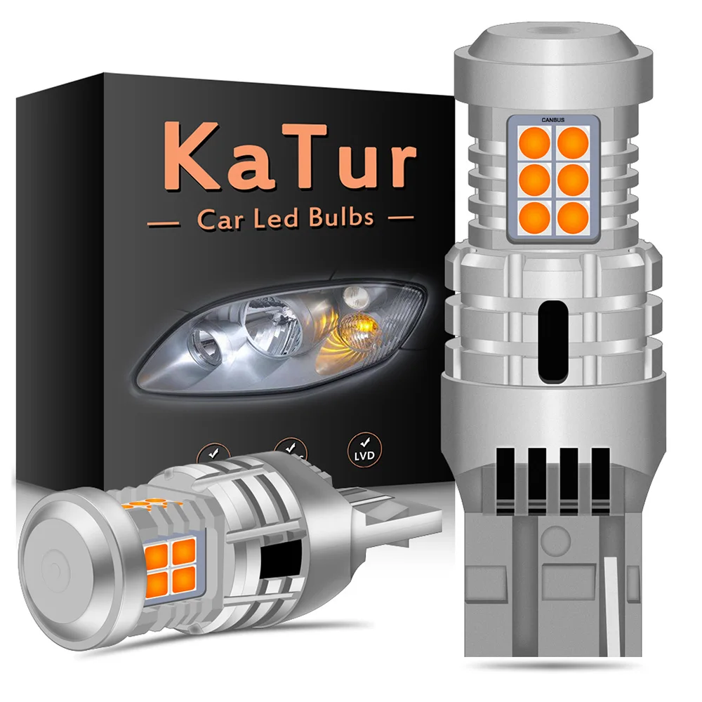 2 шт. T20 7440 светодиодный светильник Canbus для Lada Kalina Granta Vesta DRL W21W WY21W светодиодные