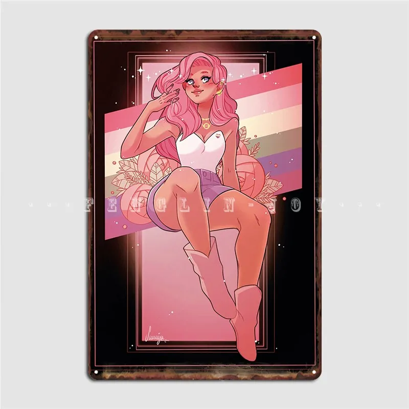 

Pride Girl Metal Plaque Poster Customize Club Bar Wall Pub Wall Plaque Tin Sign Poster