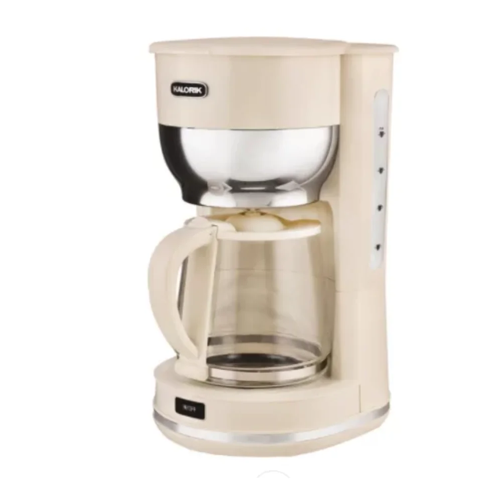 

Abdo10 Cup Retro Coffee Maker, Cream,Charcoal Water Filter Removes Impurities,Grind-Off Feature