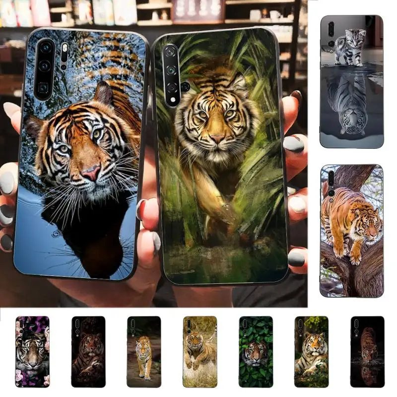 

Animal Tiger Phone Case for Huawei P30 40 20 10 8 9 lite pro plus Psmart2019