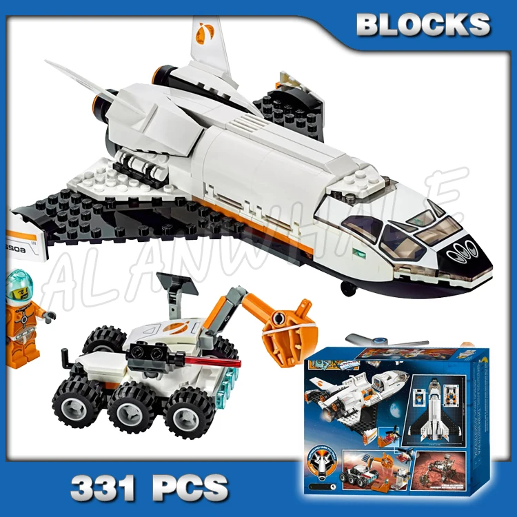 

331pcs Urban Space Mars Research Shuttle Rover Helidrone Storage Drone 11385 Building Blocks Set Bricks Compatible with Model