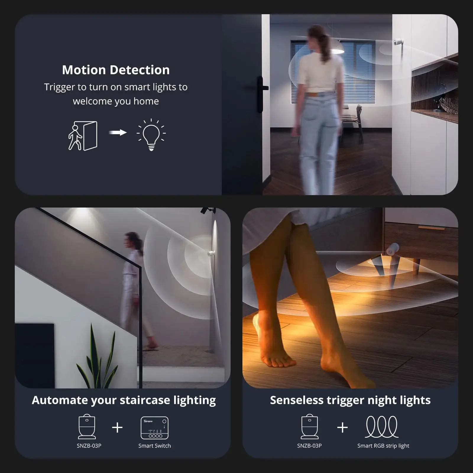 SONOFF SNZB-03P Датчик движения Zigbee Домашняя безопасность Локальная интеллектуальная