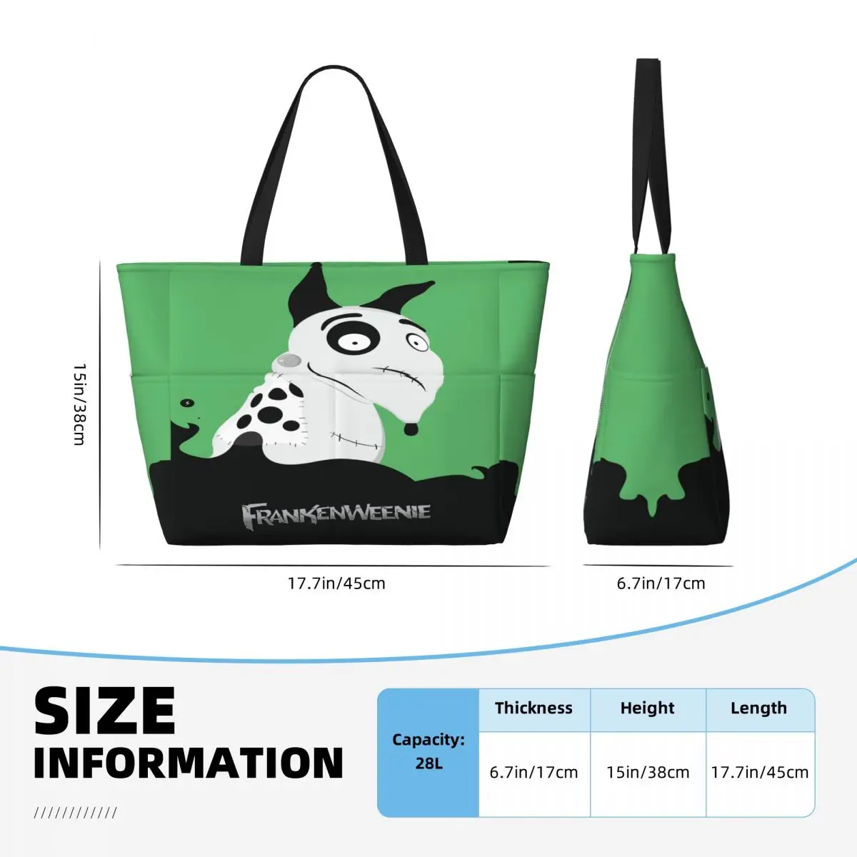 Пляжная большая сумка Frankenweenie Sparky Dog на заказ женские пляжные дорожные сумки