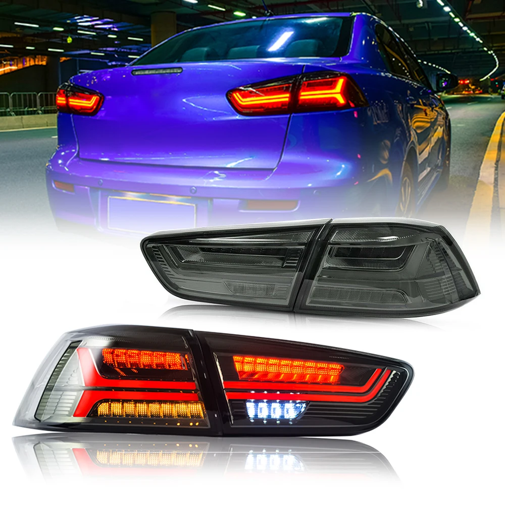

Автомобильный задний фонарь для Mitsubishi Lancer EVO 2008-2017, задний фонарь в сборе, задний фонарь, светодиодный сигнал DRL, стоп-сигнал, задний фонарь дл...
