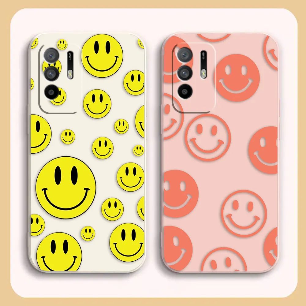 

Case For OPPO A52 A54 A55 A57 A59 A72 A73 A74 A91 A93 A92S A93S A94 A95 A96 A97 4G 5G Case Funda Cqoue Shell Funny Smiling Face
