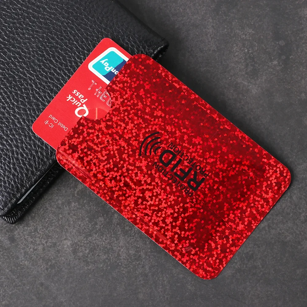 Unisex Aluminum Foil RFID Bank Card Case Anti-degaussing Card Holder Protection Shielding Bag NFC Anti-Theft Card Holder